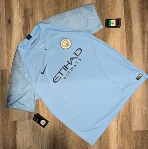 Nike Manchester City 18/19 Home Blue Soccer Jersey